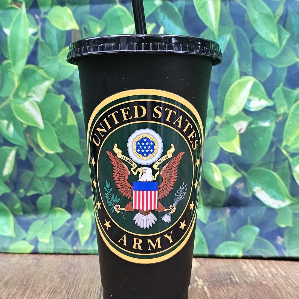 United States Army Black Tumbler